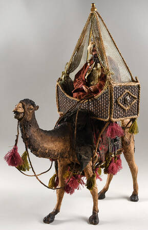 Neapolitan Nativity King On Camel With Tent - Boxed