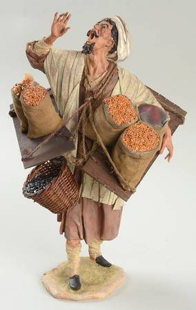 Neapolitan Nativity Man Selling Grains - Boxed