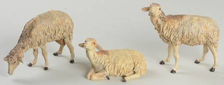 Neapolitan Nativity Sheep-Set Of 3 - Boxed