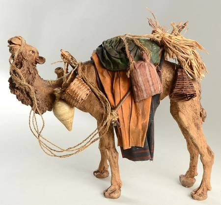 Neapolitan Nativity Camel W/ Packs - Boxed