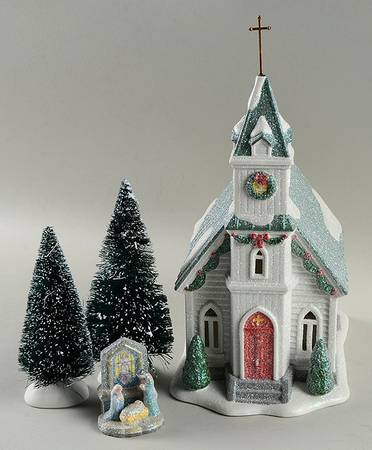 Winters Frost Cedar Isles Church S/4 - Boxed