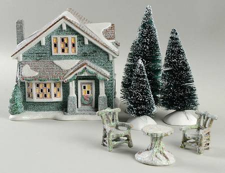 Winters Frost Powderhorn House  S/7 - Boxed