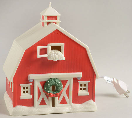 Babies on the Farm Barn-Lighted Building - Boxed