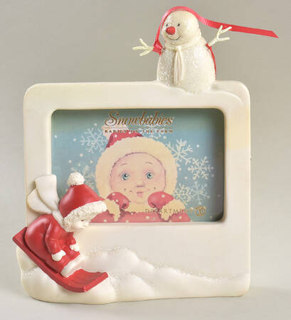 Babies on the Farm Baby Sledding-Picture Frame - Boxed