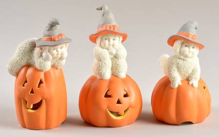 Let's Pretend Three Happy Witches-Set Of 3-With Lights - Boxed