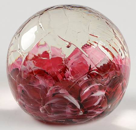 Monte Dunlavy Paperweights Ruby Crackle - No Box