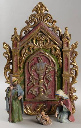 Carved Curio Nativity by Department 56
