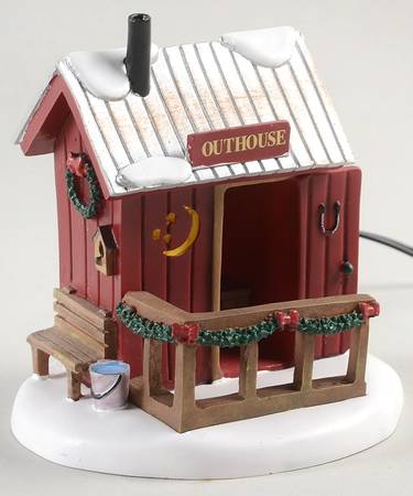 General Village Electrical Lit Village Outhouse - Boxed