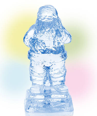 General Village Electrical Lit Ice Castle Santa - Boxed