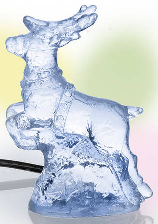 General Village Electrical Lit Ice Castle Reindeer - Boxed