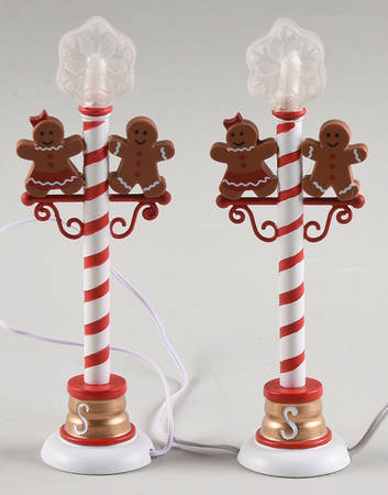 Gingerbread Lane - North Pole Gingerbread Street Lights - Boxed
