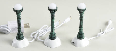 General Village Electrical Copper Lamp Post Set Of 3 - Boxed