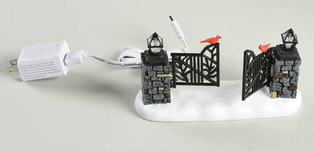 General Village Electrical Cardinal Christmas Gate Lit  - Boxed