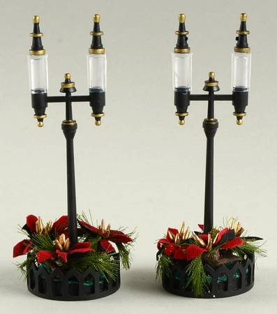 General Village Accessories Holiday Streetlights-Set Of 2 - With Box Bx974