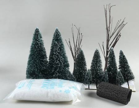 General Village Tree Accessories Landscape-Set Of 14 - Boxed