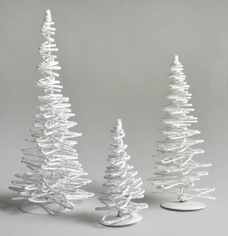 General Village Tree Accessories Frosted Zig-Zag Tree-White - Boxed