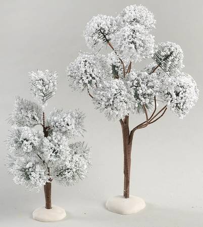General Village Tree Accessories Snowy Jack Pine Trees - No Box