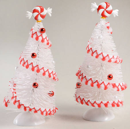 General Village Tree Accessories Peppermint White Sisals-Set Of 2 - No Box