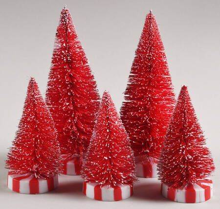General Village Tree Accessories Candy Base Trees Set Of 5  - No Box