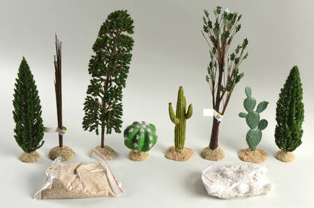 General Village Tree Accessories Canyon View Landscape - Set Of 10 - No Box