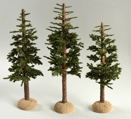 General Village Tree Accessories Ponderosa Pines Set Of 3 - No Box