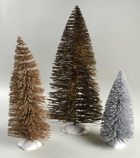 General Village Tree Accessories Night On The Town Trees Set Of 3 - No Box