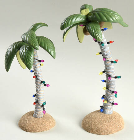 General Village Tree Accessories Christmas Palms Set Of 2 - No Box