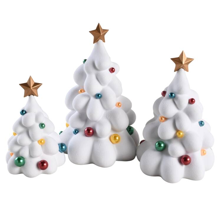 General Village Tree Accessories Snowdream Trees Set Of 3 - Boxed