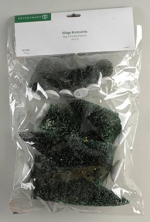 General Village Tree Accessories Bag-O-Frosted Topiaries-Set Of 10 - No Box by Department 56
