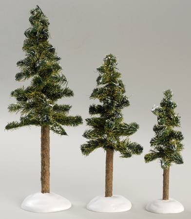 General Village Tree Accessories Black Spruce Pines-Set Of 3 - Boxed by Department 56