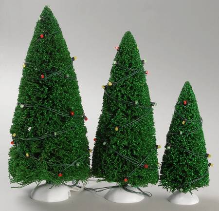 General Village Tree Accessories Twinkling Lit Trees-Light Green - No Box by Department 56