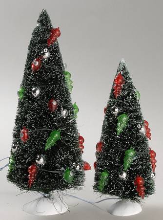 General Village Tree Accessories Lighted Ornament Trees-Set Of 2 - Boxed by Department 56