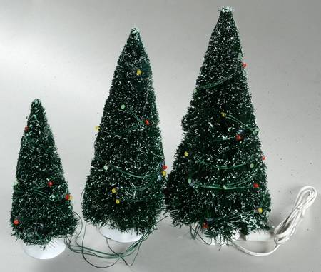 General Village Tree Accessories Twinkling Lit Trees-Dark Green - No Box by Department 56