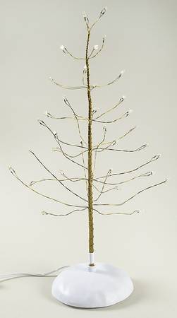 General Village Tree Accessories Silver And Gold Twinkle Brite Tree - Boxed