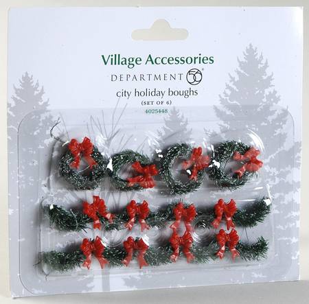 General Village Tree Accessories City Holiday Boughs - Boxed