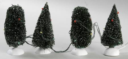 General Village Tree Accessories Twinkling Lit Shrubs Green - Boxed