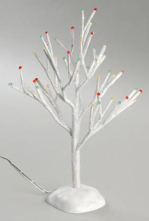 General Village Tree Accessories Lighted Snowy Tree - Boxed