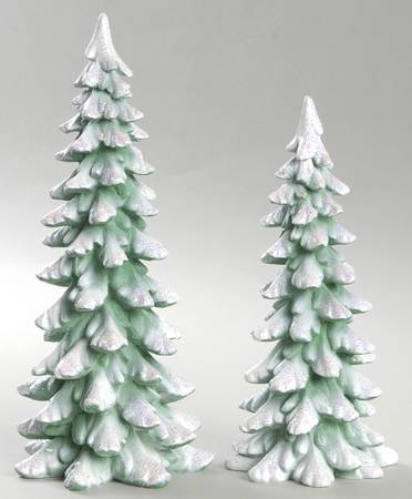 General Village Tree Accessories Wintergreen Pines-Set Of 2 - Boxed