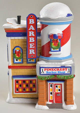 Peanuts Christmas Village Pinecrest Barber Shop - With Box