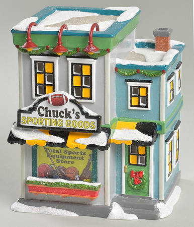 Peanuts Christmas Village Chuck's Sporting Goods - Boxed