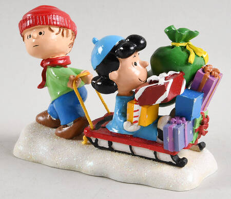 Peanuts Christmas Village Lucy Gets A Ride - Boxed