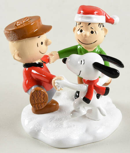 Peanuts Christmas Village Trio Of Besties - Boxed