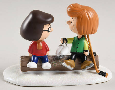 Peanuts Christmas Village Peppermint Patty & Marcie - Boxed