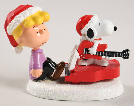 Peanuts Christmas Village Schroeder & Snoopy's Christmas Jam - With Box
