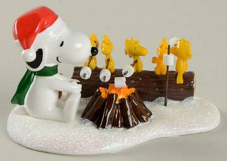 Peanuts Christmas Village Campfire Buddies - Boxed