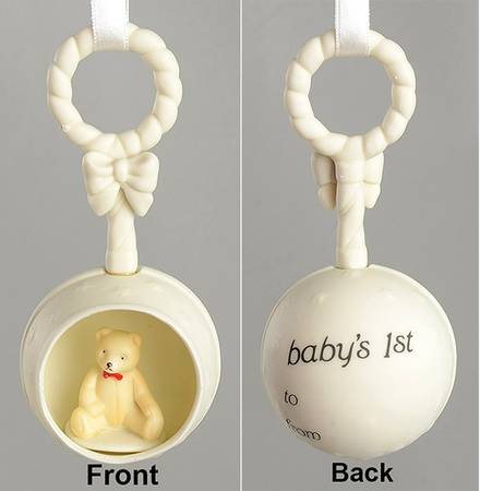 Baby's 1st Ornaments Baby's 1st Teddy Bear Rattle - Boxed