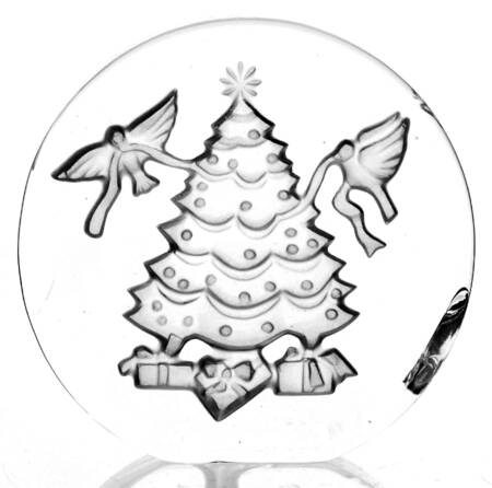 Christmas Crystal Paperweights Christmas Tree - Boxed