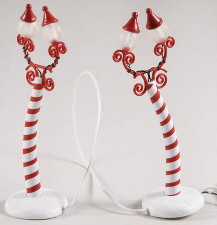 Nightmare Before Christmas Christmas Town Street Lights Set Of 2 - Boxed