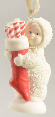 Snowbabies Ornaments Filled With Peppermint - Boxed