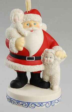 Snowbabies Guest Collection Ornaments Here Comes Santa Claus! - Boxed